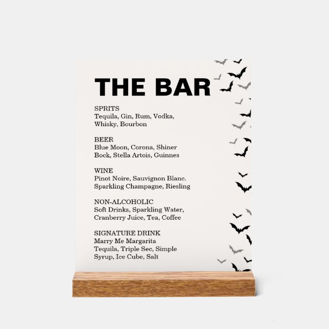 Vintage Gothic Black And Burgundy Wedding Acrylic Sign (Front)