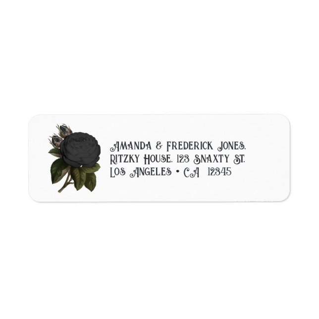 Vintage Gothic Black Roses (Front)