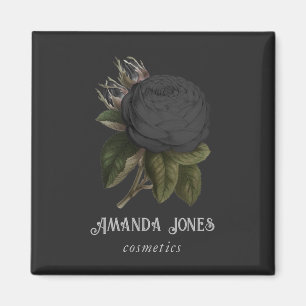 Vintage Gothic Black Roses Personalized Magnet