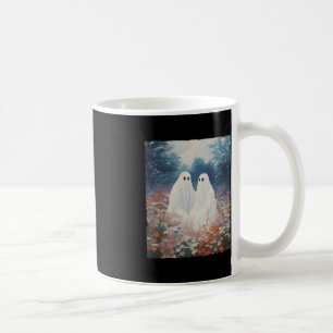 Vintage Gothic Floral Halloween Ghost Couple In Th Coffee Mug