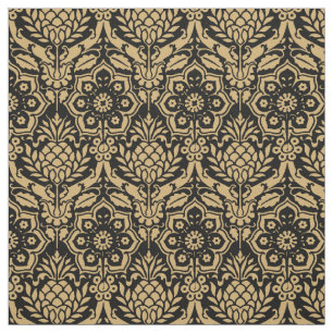 Vintage Gothic Floral Pattern Fabric