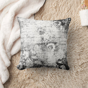 Vintage Gothic Grunge Distressed Shabby Throw Pill Pillow