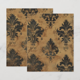 Vintage Gothic Grunge Floral Scrapbook Paper