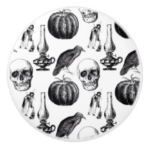 Vintage Gothic Halloween Ceramic Drawer Knob