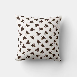 Vintage Gothic Halloween Pumpkins Throw Pillow