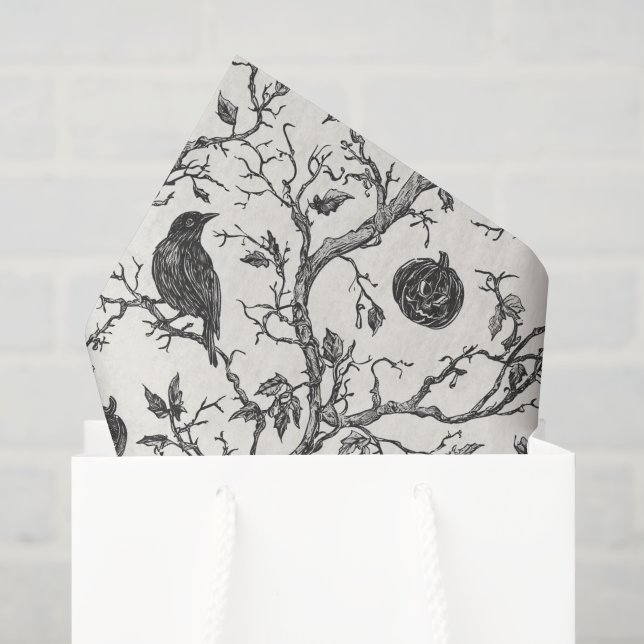 Vintage Gothic Halloween Tissue Paper (Gift Bag)