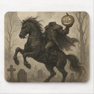 Vintage/Gothic Headless Horseman Halloween/Autumn  Mouse Pad