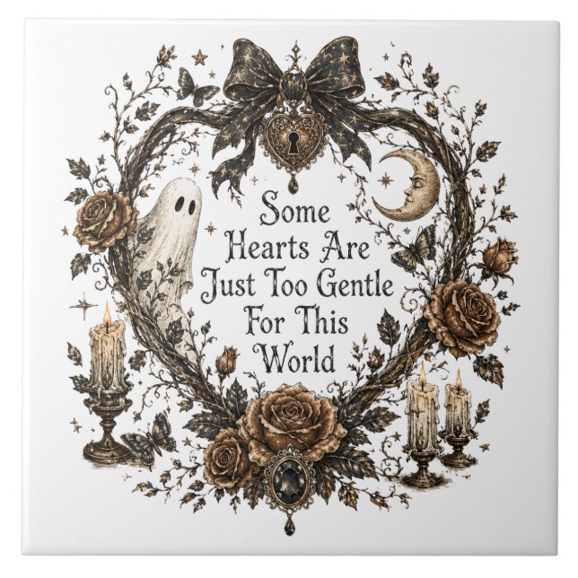 Vintage Gothic Heart Tile (Front)