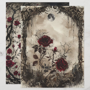Vintage Gothic Junk Journal Page