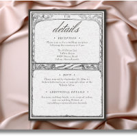 Vintage Gothic Medieval Border Wedding Details