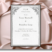 Vintage Gothic Medieval Gargoyle Border Wedding