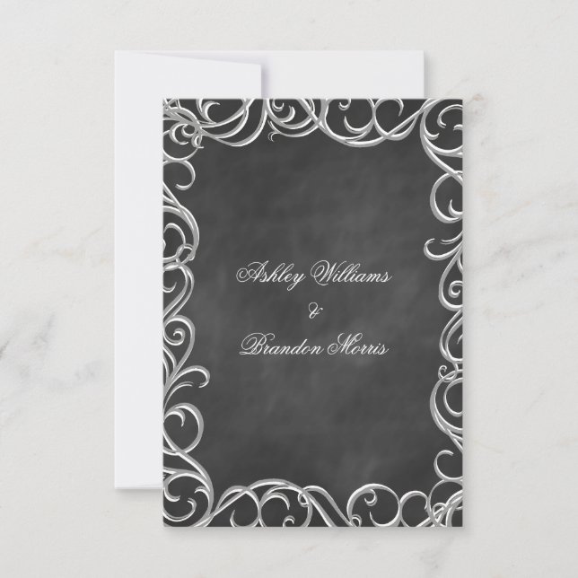 Vintage Gothic RSVP Card (Front)