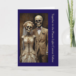 Vintage Gothic Skeleton Couple Valentine  Card