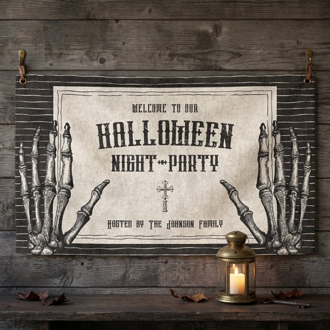 Vintage Gothic Skeleton Halloween Banner (Vintage Gothic Skeleton Halloween Banner)