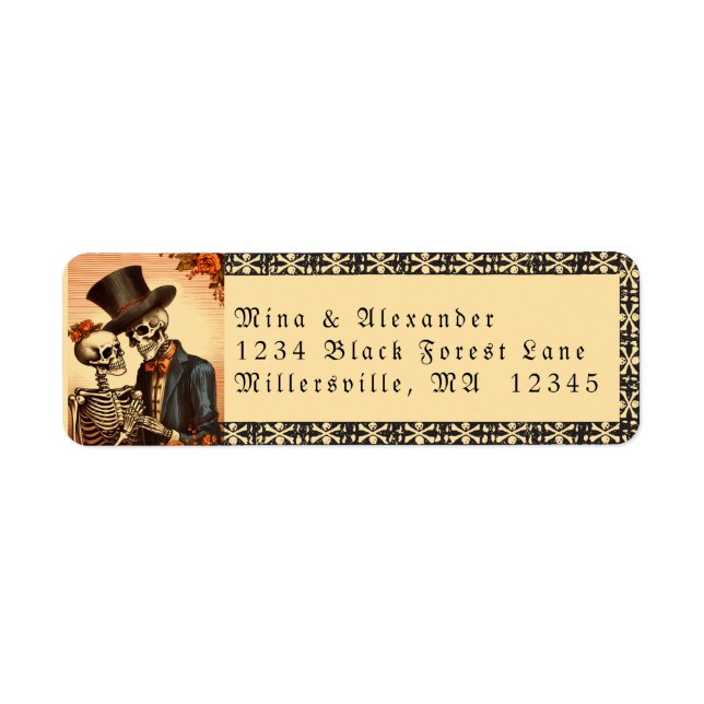 Vintage Gothic Skeleton Wedding  (Front)