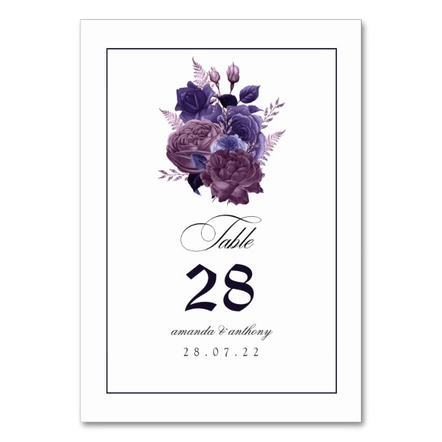 Vintage Gothic Table Number (Front)