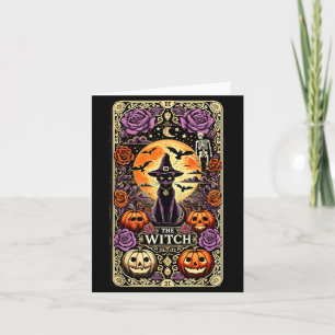 Vintage Gothic The Witch Black Cat Tarot Card