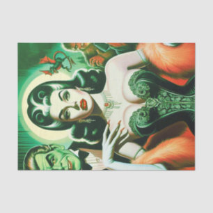 Vintage Gothic Vampire Woman Tissue Paper