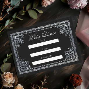 Vintage Gothic Victorian Wedding Song Request Enclosure Card