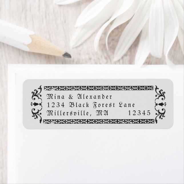 Vintage Gothic Wedding Black Grey  (Insitu)