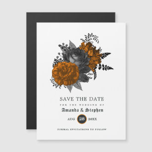 Vintage Gothic Wedding Save the Date Magnetic Invitation