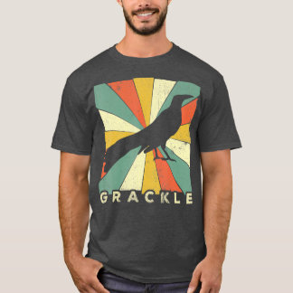 Vintage Grackle Bird Lover Retro Style Animal T-Shirt