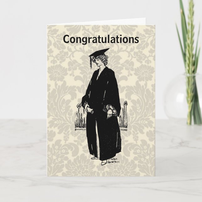Vintage Graduate Congratulations Card (Front)