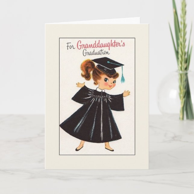 Vintage Graduation Card For Granddaughter (Front)