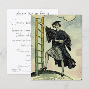 Vintage Graduation, Climbing the Corporate Ladder Invitation