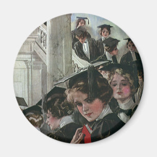 Vintage Graduation, Commencement Ceremony Magnet