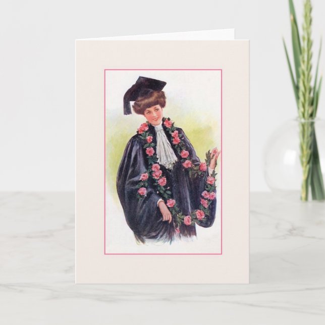 Vintage Graduation Greeting Card (Front)