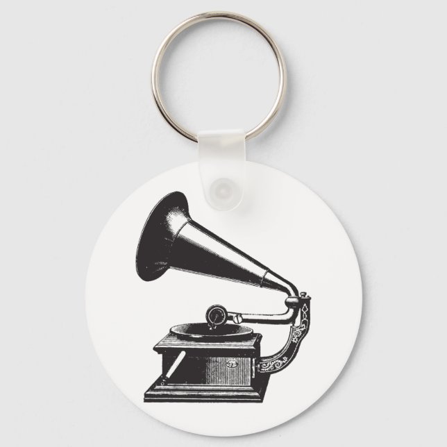 Vintage Gramophone Keychain (Front)