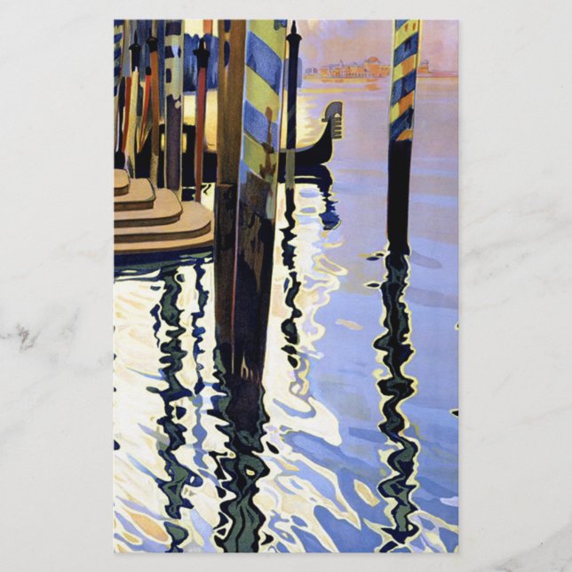 Vintage Grand Canal Venice Italy Travel Stationery (Front)