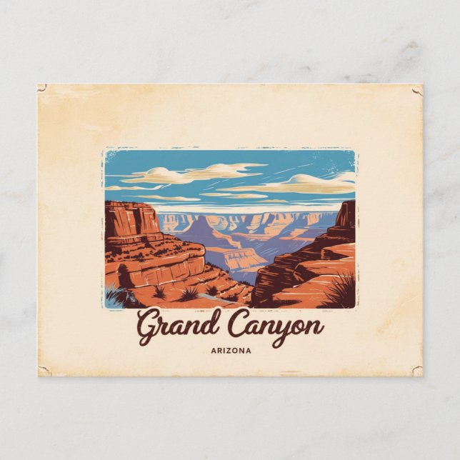 Vintage Grand Canyon, Arizona Postcard (Front)