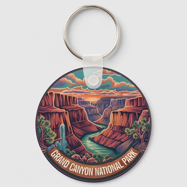 Vintage Grand Canyon National Park Arizona Keychain (Front)