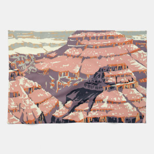 Vintage Grand Canyon National Park WPA Poster Art  Kitchen Towel