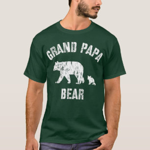 Vintage Grand Papa Bear with 1 One Cub Grandpa Gif T-Shirt