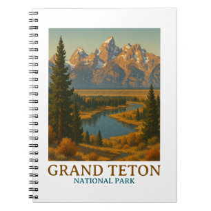 Vintage Grand Teton National Park Travel Notebook