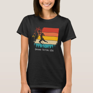 Vintage Grand Teton USA Rock Climbing Bouldering M T-Shirt