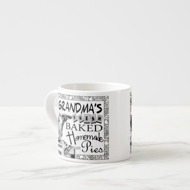 Vintage Grandma's Homemade Pies Gifts Espresso Cup (Front Left)
