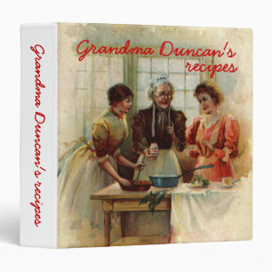Vintage Grandma's recipes binders