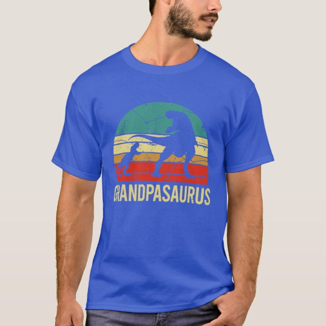 Vintage Grandpasaurus Birthday Shirts T Rex Saurus (Front)