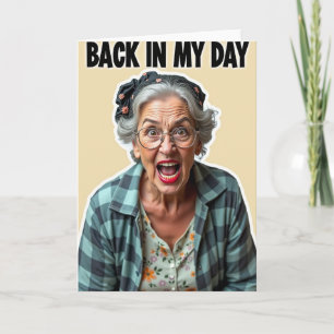 Vintage Granny Portrait Birthday Card