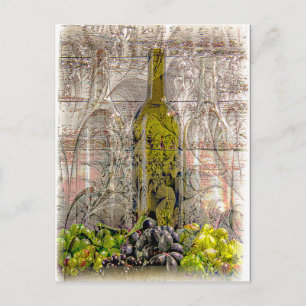 Vintage Grape Digital Art Postcard