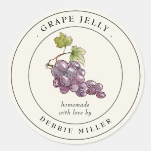 Vintage Grape Jelly canning jar Label