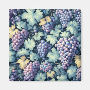 Vintage Grape Pattern Magnet