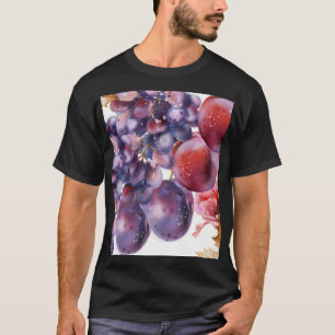 Vintage Grapes Watercolor Autumn Card T-Shirt