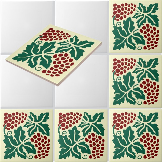 Vintage Grapevine Customizable Colours Tile (Creator Uploaded)