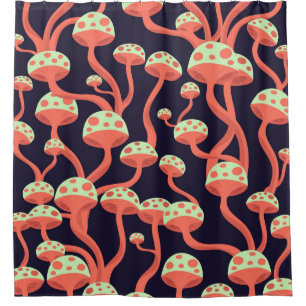 Vintage Graphics Mushrooms Seamless Pattern