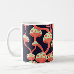 Vintage Graphics Mushrooms Seamless Pattern Coffee Mug